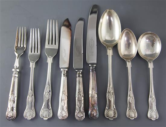 A 20th century part canteen of silver Kings pattern cutlery by Viners Ltd, weighable silver 70.5 oz.